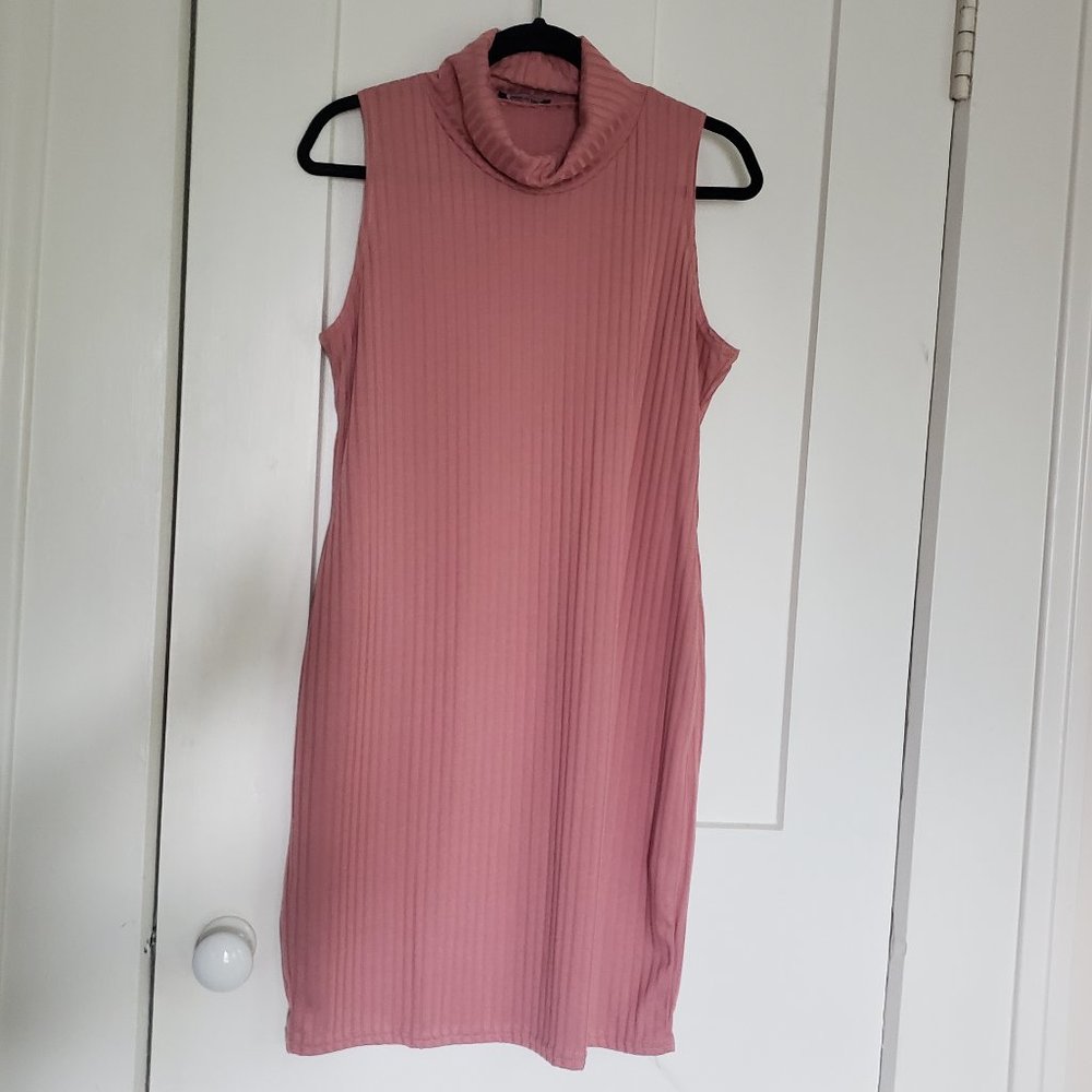 ASOS Ribbed Turtleneck Bodycon Mini Dress